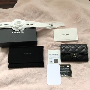 Chanel O Flap Card Holder